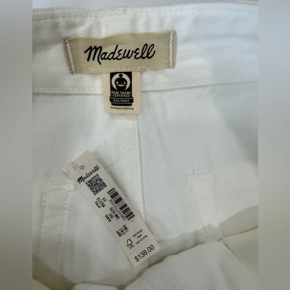 Madewell White Wide-sweep trouser Pants